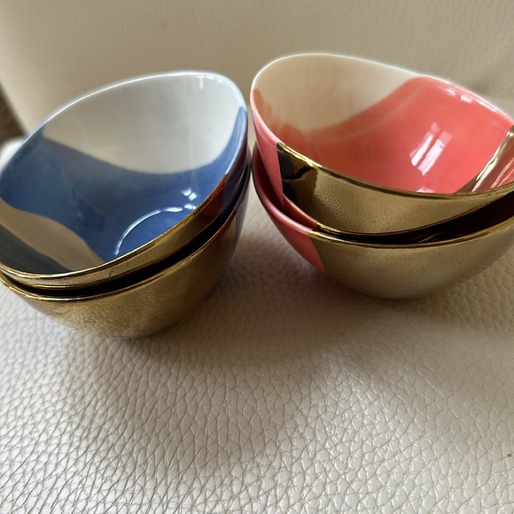 ALl THREE!! Anthro BOWLS NWT Tomatoa Anthropologie Collection 2 pink & 1 blue - Picture 6 of 6